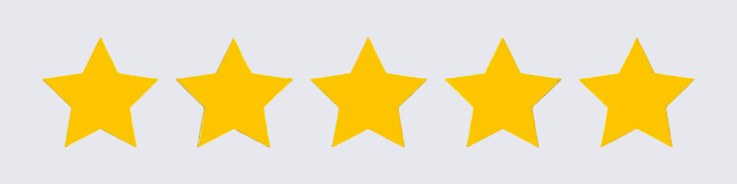 Five yellow stars on a white background